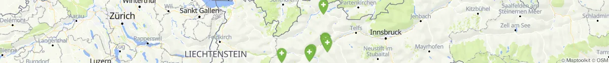 Kartenansicht für Apotheken-Notdienste in der Nähe von Bach (Reutte, Tirol)